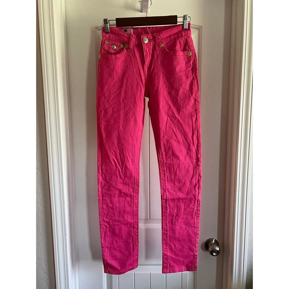 True Religion Pink Straight-Leg Jeans